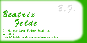 beatrix felde business card